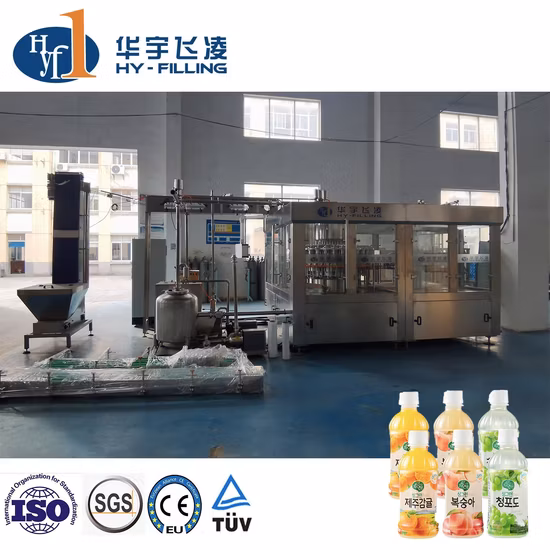 Jugo/café/agua saborizada/té/bebida láctea Lavado Llenado y taponado Maquinaria Máquina procesadora de jugo/diarios Máquina empacadora de etiquetado