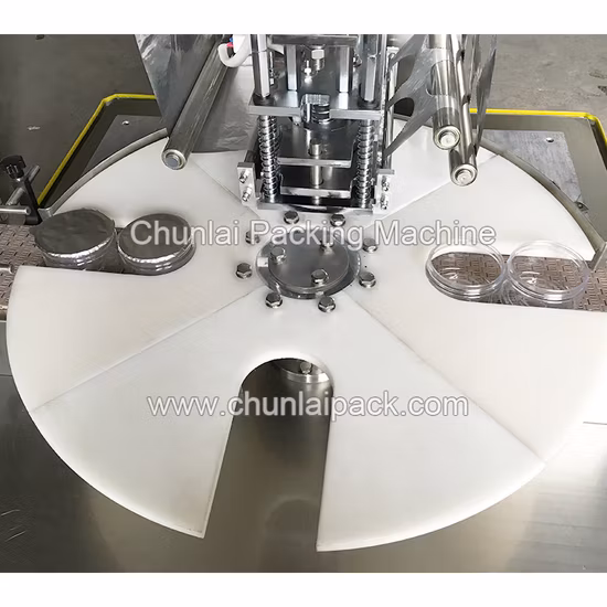 Máquina de llenado y sellado de tarros cosméticos, envases de cera para el cabello, embalaje de envases de crema